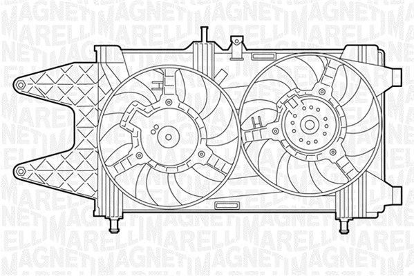 MAGNETI MARELLI Вентилятор, охлаждение двигателя 069422013010